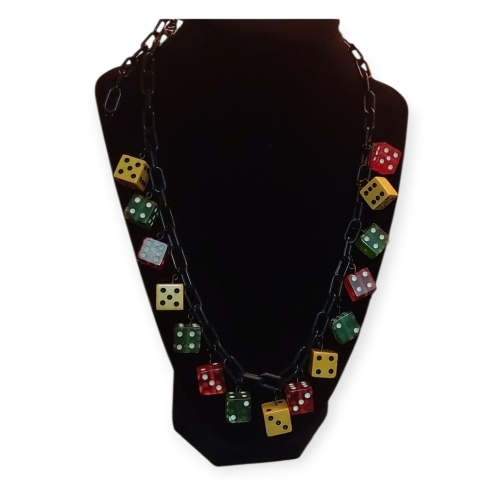 Bakelite Dice Necklace